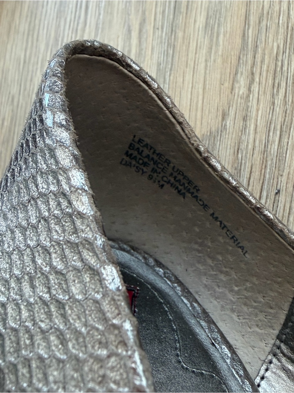 Metallic Peep-Toe High Heels in Metallic Taupe\Gray - Picture 15 of 15